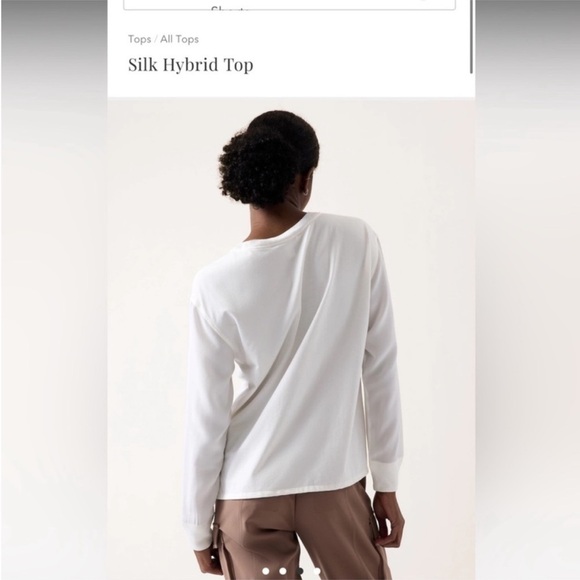 ATHLETA Silk Hybrid Top in White - Picture 3 of 6